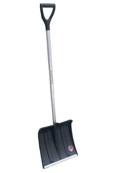 Лопата снег SnowКристал(Снежинка)380х370, оц.планка, алюм. чер.V-ручка d32