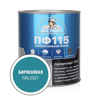 Эксперт Эмаль ПФ-115М, бирюза 2,7 кг, 6 шт.
