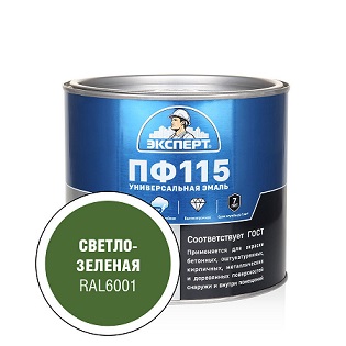 Эксперт Эмаль ПФ-115М, светло зелёная 1,8 кг,6 шт.