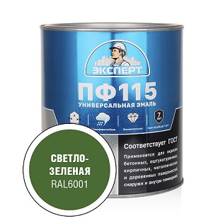 Эксперт Эмаль ПФ-115М, светло зелёная 2,7 кг,6 шт.