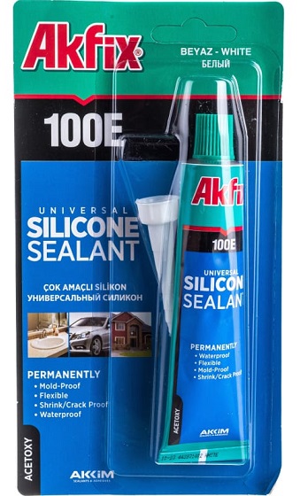 Akfix 100E Силикон Белый в тубах 50мл