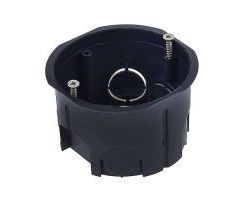 Коробка уст.uplast 68х45мм СУ для твердых стен с винтами черная 010-033Ч