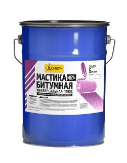 Мастика битумная универс. МБУ+  5л/4кг "ОМЕГА" / 120шт