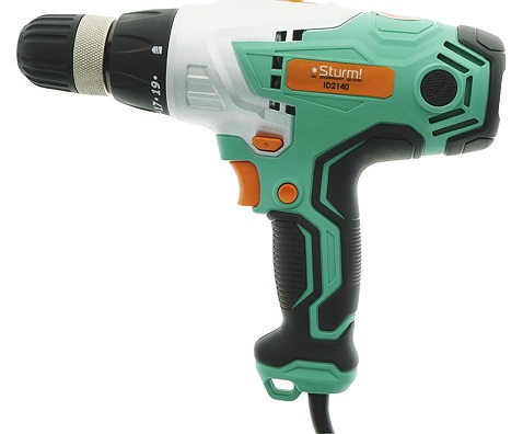 Дрель-шуроповерт Sturm! ID2140 400 Вт, 2 скорости,сеть,реверс,подсветка,провод 4м