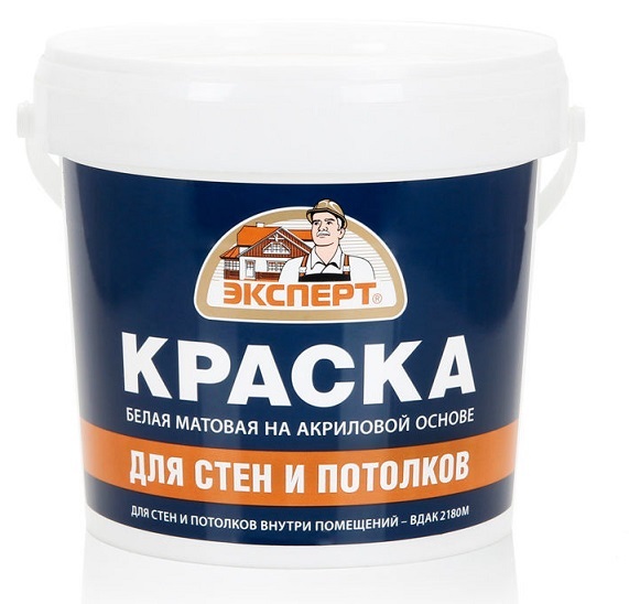 Краска для стен и потол 1,3кг
