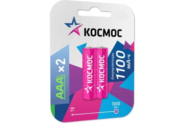 Ак-р Космос R03 1100mAh Ni-MH BL2