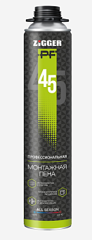 Пена пистолетная «ZIGGER PF» 45л всесезонная, 750 мл/730 гр, 12 шт
