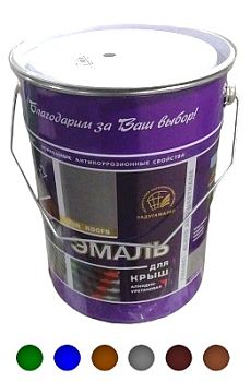 Эмаль для крыш зелёная 6 кг/4шт