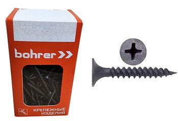 Саморез 3,5х51 1кг, гипсокартон/дерево, редкий шаг резьбы, оксид