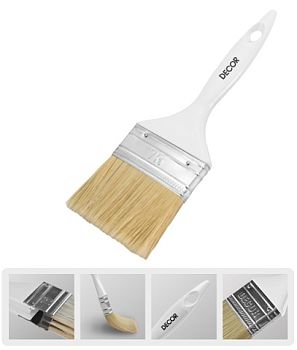 Кисть "STANDART универс."  75х15 мм, св. смеш. щетина, пласт. ручка "W.E" (12/72/180уп)