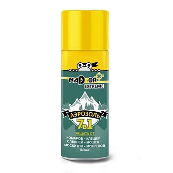 Аэрозоль Extreme 7в1 100мл Nadzor (от комаров,мошки,мокрецов,слепней,москитов,блох)