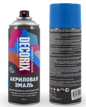 Аэрозольная эмаль унив. DECORIX, ярко-синий (806) 520мл/12 шт