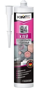 Клей "KIM TEC" 94 для интерьера, прозрачный, 280мл, 12шт