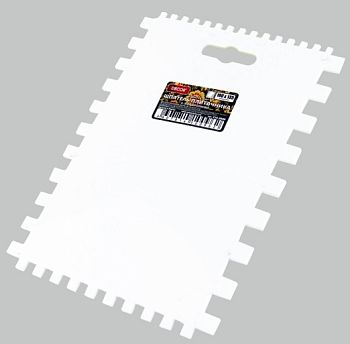 Шпатель плиточника DEСOR 180х135мм, зуб 4,6,8,10мм (20/160/800шт)