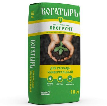 Грунт "Богатырь" для рассады универсальный 10л 4,4кг 5шт в уп/200