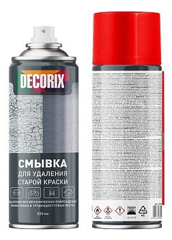 Аэрозольная смывка старой краски DECORIX, 520мл/12 шт