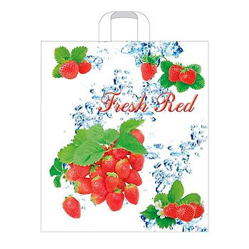 Пакет с петлевой ручкой 38х45+6 (50шт) Артпласт ПНД (Фрэш ягоды) Россия
