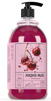 Мыло жидкое универсальное с дозатором KiPNi "Сочная вишня" 1 л 8шт/уп 
