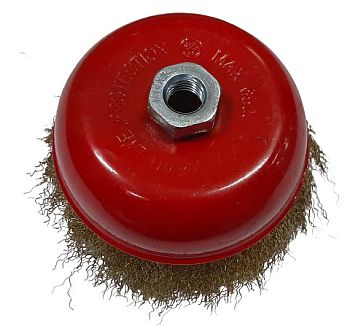 Щетка мет. для УШМ "чашка" латунь М14 125 мм 