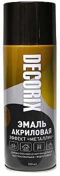 Аэрозольная эмаль "металлик" DECORIX, медь (М307) 520мл/12 шт