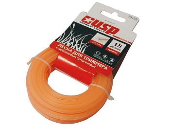 Леска 2,4 мм х 15м КВАДРАТ скрученный (УСПЕХ)