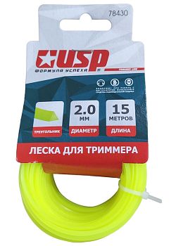 Леска 2 мм х 15 м ТРЕУГОЛЬНИК (УСПЕХ)