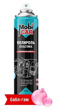 Полироль пластика глянцевый  MobiCAR, 400 мл, бабл-гам 12шт.