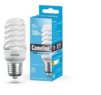 Лампа Camelion энергосберегающая LH20-FS-Т2-M 20/220/Е27/4200К 