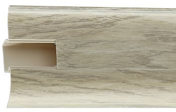  Плинтус с центр. К. каналом 58мм Дуб супрема 853, 40шт (1*2,5м)