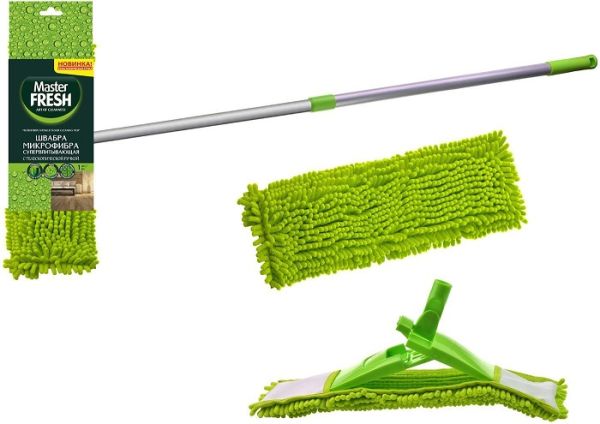 Швабра-флеттер Master FRESH ЭКО телескопич.микрофибра лапша