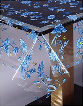 Клеёнка прозрачная с печатью MIRAGE (1,37*25м) 045