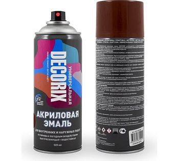 Аэрозольная эмаль унив. DECORIX, терракотовый (А41) 520мл/12 шт