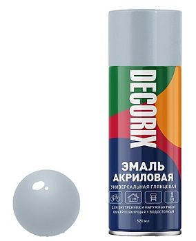 Аэрозольная эмаль унив. DECORIX, светло-серый (А27) 520мл/12 шт
