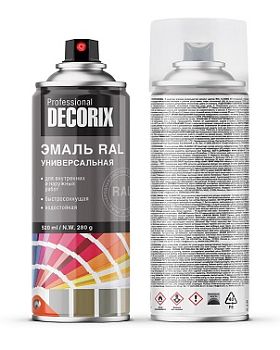 Аэроз. эмаль PROF. DECORIX RAL 7040 cерое окно 520мл/12