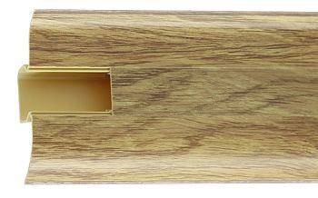  Плинтус с центр. К. каналом 58мм Дуб обыкновенный 817, 40шт. (1*2,5м)