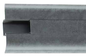  Плинтус с центр. К. каналом 58мм Мрамор тёмный 858, 40шт (1*2,5м)