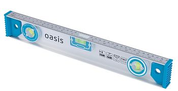 Уровень алюмин. рельс  400мм, 3 глазка, (1 поворотный) Oasis