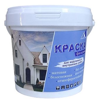 Краска фасадная белоснежная АЛЬТЕРНАТИВА 1,4 кг, 12шт/упак