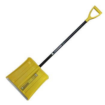 Лопата снег Гардена СНЕЖНИК 385*370 ал.планка, фиберглас.черен.,V-ручка d32 