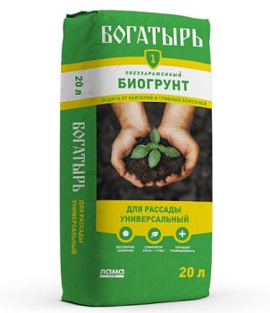 Грунт "Богатырь" для рассады универсальный 20л 7,5кг / 120шт