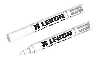 Маркер с нитроэмалью Белый 4 мм LEKON Standart 12/144/1296