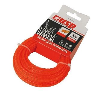 Леска 3,0 мм х 15м КВАДРАТ скрученный (УСПЕХ), 12шт/уп