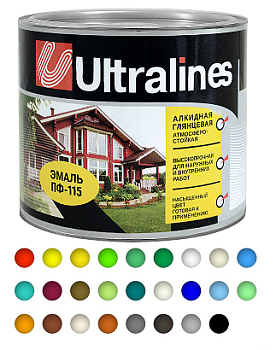 Эмаль ПФ-115 "ULTRA LINES" лимон 0,8 кг