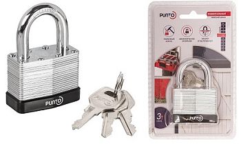 Замок навесной PK-6550 3 key англ.