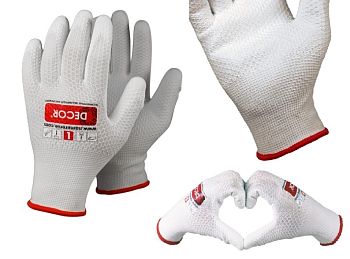 Перчатки DECOR PREMIUM прорезиненные размер L (6шт,600шт)