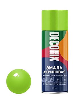 Аэрозольная эмаль унив. DECORIX, светло-зелёный (А13) 520мл/12 шт