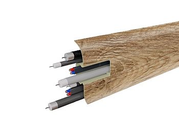  Плинтус напольный 2110 Рига ПВХ Birch 58мм 2,2м, 40шт/кор.