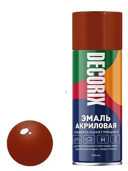 Аэрозольная эмаль унив. DECORIX, терракотовый (А41) 520мл/12 шт