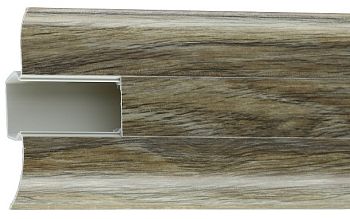  Плинтус с центр. К. каналом 58мм Дуб асплен 820, 40шт (1*2,5м)