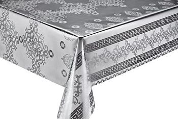 Клеёнка металлик на ткани серебро (1,37м*20м) GP-8401B